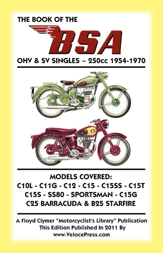 BOOK OF THE BSA OHV & SV SINGLES 250cc 1954-1970 cover image