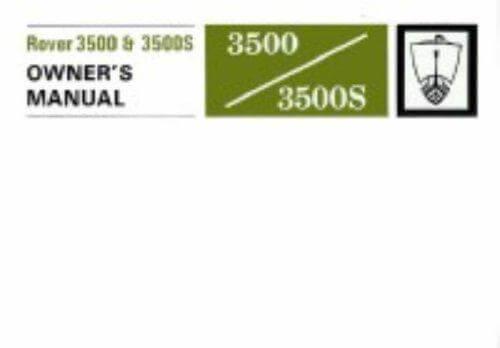 Rover Owners' Handbook - Rover 3500 & 3500s Series 2 (P6)
